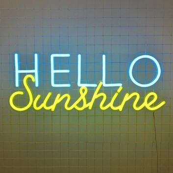 Hello Sunshine Neon Sign for Positive and Happy Decor