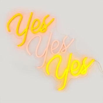 Yes Yes Yes Neon Sign for Positive and Affirmative Spaces