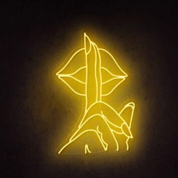 Secret Lips Neon Sign for Bold and Unique Decor