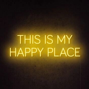 This Is My Happy Place Neon Sign for Personal and Cozy Spaces