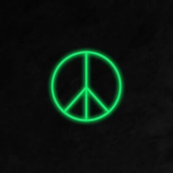 Peace Sign Neon Sign for Positive and Peaceful Spaces