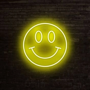 Smiley Neon Sign for Happy and Positive Decor