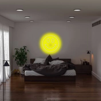 Smiley Neon Sign for Happy and Positive Decor