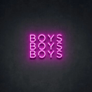 Boys Boys Boys Neon Sign for Playful and Fun Spaces