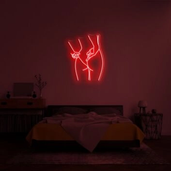 Peachy V2 Neon Sign for Fun and Playful Decor