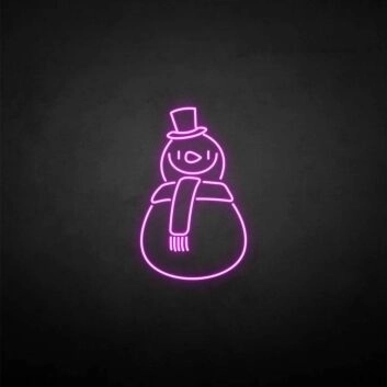 &#39;Snowman&#39; neon sign