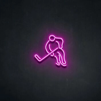Ice Hockey Neon Sign for Sports Lovers and Fun Spaces