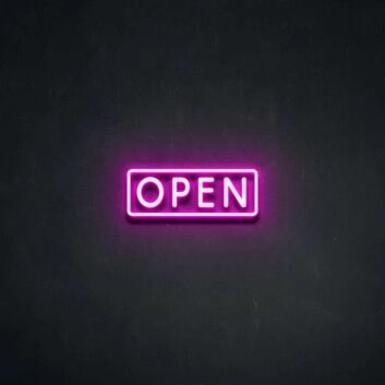 Open V2 Neon Sign for Welcoming Spaces