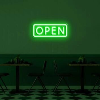 Open V2 Neon Sign for Welcoming Spaces