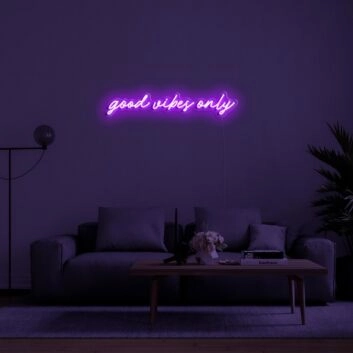 Good Vibes Only Neon Sign for Positive and Happy Spaces