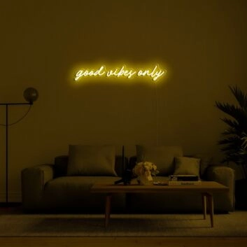Good Vibes Only Neon Sign for Positive and Happy Spaces