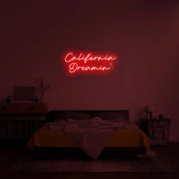 California Dreamin Neon Sign for Relaxing and Beach-Themed Decor