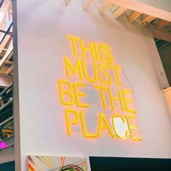 This Must Be The Place Neon Quotes Neon Sign for Modern Living Rooms