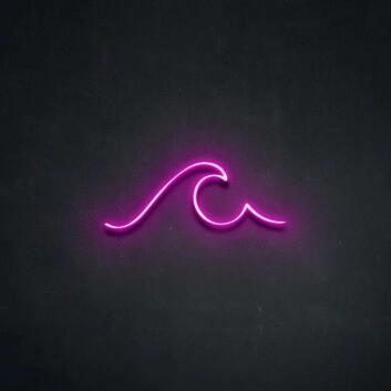 Wave Neon Sign for Ocean Lovers and Relaxing Spaces