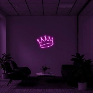Crown Neon Sign for Royal and Elegant Decor