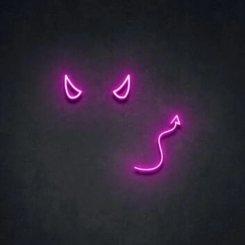 Devil Features Neon Sign for Edgy and Unique Decor