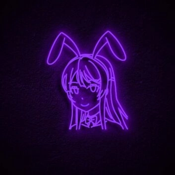 Mai Sakurajima Neon Sign for Anime Lovers