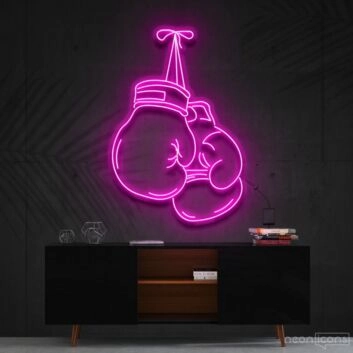 Boxing Gloves Neon Sign for Sports Enthusiasts