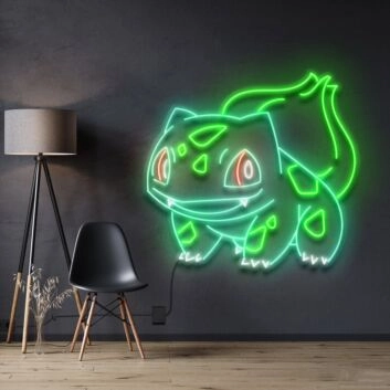 Bulbasaur Neon Sign for Anime Fans and Fun Spaces