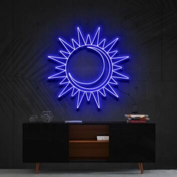 Sun Moon Neon Sign for Peaceful and Relaxing Spaces