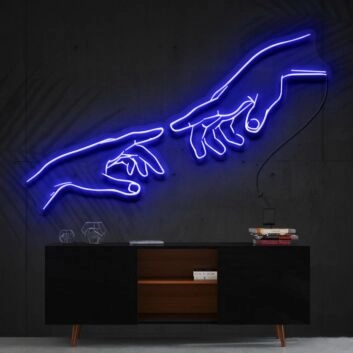 The Creation Of Adam Neon Sign for Art Lovers and Classic Decor