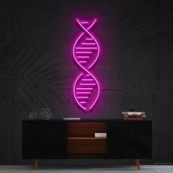 Dna Neon Sign for Science and Biology Enthusiasts