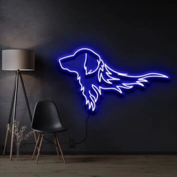 Golden Retriever Neon Sign for Dog Lovers and Pet Spaces