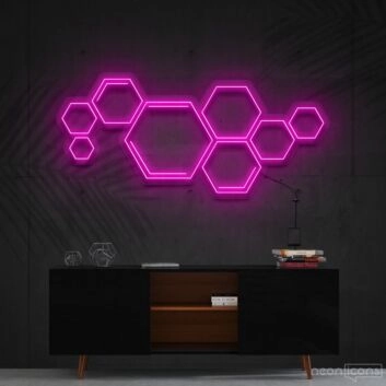 Honeycomb Neon Sign for Modern and Stylish Decor