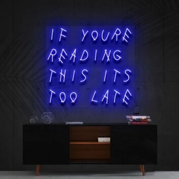 If You're Reading This It's Too Late Drake Neon Sign for Music Fans