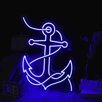 Anchor Neon Sign for Nautical and Maritime Decor