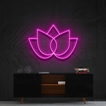 Lotus Flower Neon Sign for Tranquil and Spiritual Spaces