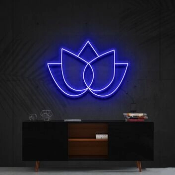 Lotus Flower Neon Sign for Tranquil and Spiritual Spaces