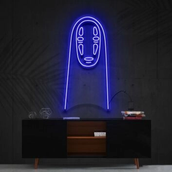 No Face Spirited Away Neon Sign for Anime and Movie Fans