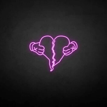 Broken heart&#39; neon sign