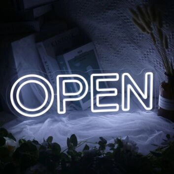 Open Neon Sign for Businesses and Shops