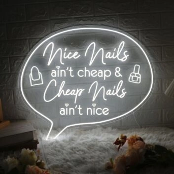 Nail Salon Neon Sign for Beauty and Personal Care Spaces