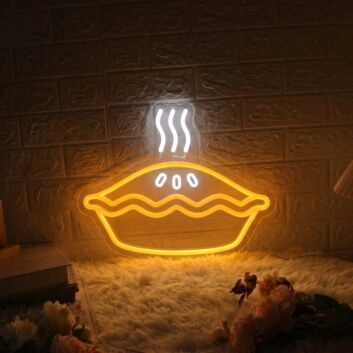 Pie Neon Sign for Bakeries and Dining Areas