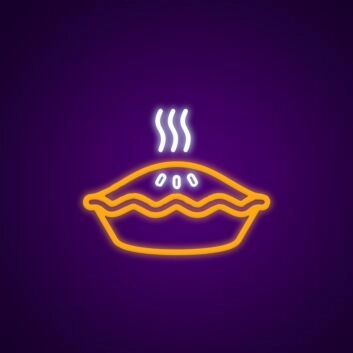 Pie Neon Sign for Bakeries and Dining Areas
