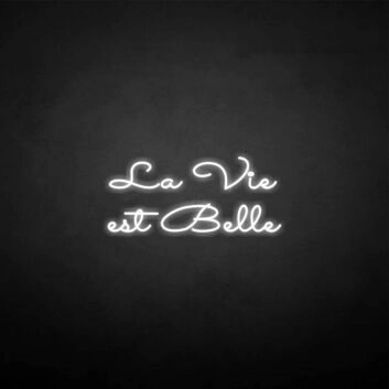 La vie est belle&#39; neon sign
