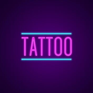 Tattoos Neon Sign for Tattoo Studios and Artistic Spaces