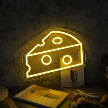 Cheese Neon Sign for Cheese Lovers and Dining Areas