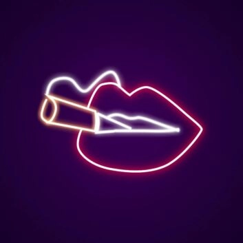 Smoking Neon Sign for Playful and Bold Spaces