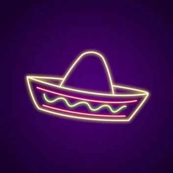 Sombrero Neon Sign for Fun and Festive Decor