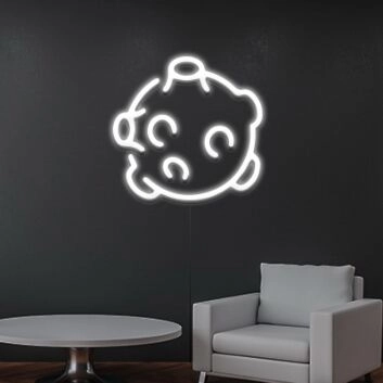 Moon Rock Neon Sign for Space and Astronomy Lovers