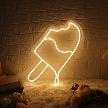 Ice Popsicle Neon Sign for Refreshing and Fun Spaces