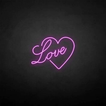 Love heart&#39; neon sign