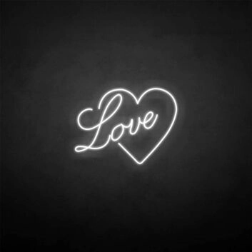 Love heart&#39; neon sign