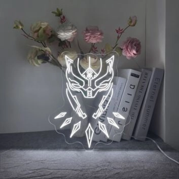 Black Panther Customs Neon Sign for Superhero Fans
