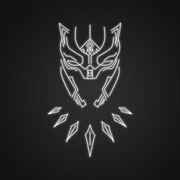 Black Panther Customs Neon Sign for Superhero Fans