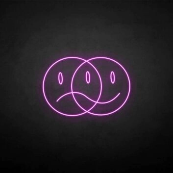 Double face&#39; neon sign